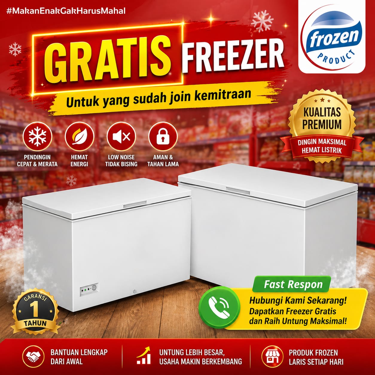 Promo Kemitraan Frozen Food Gratis Freezer