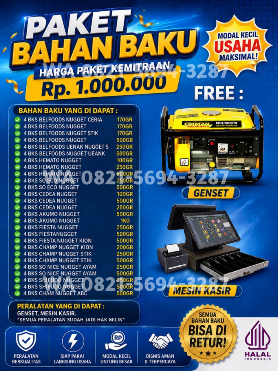 Paket Bahan Baku Rp 1.000.000